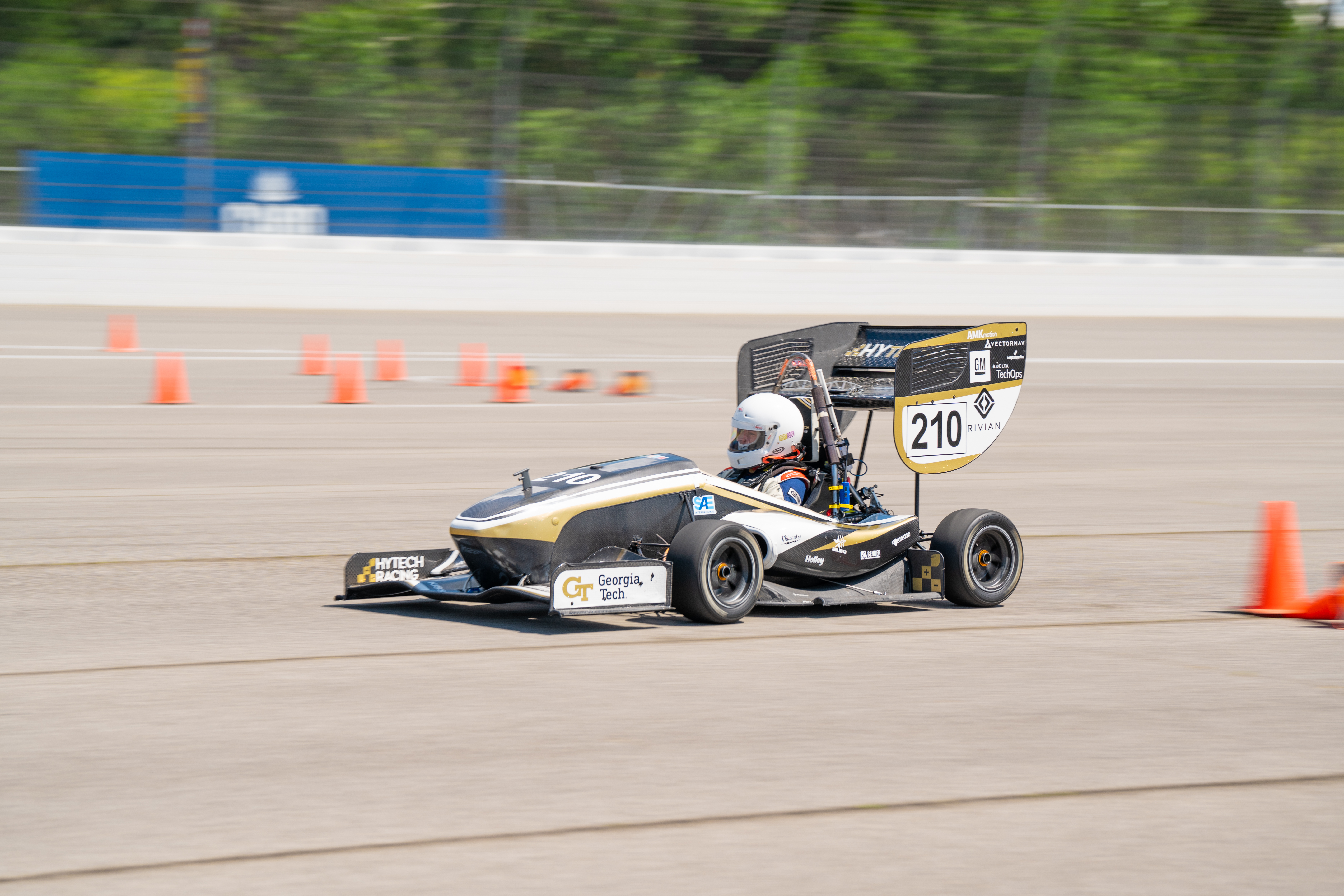 HT08 car on track in FSAE 2024